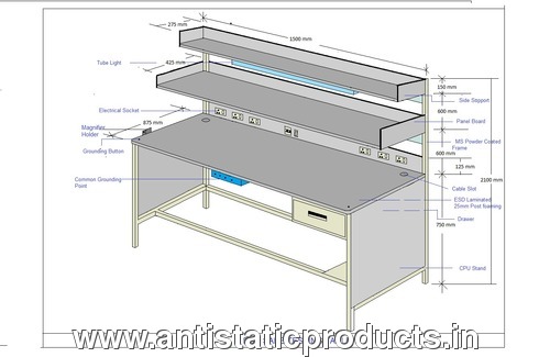 Professional ESD Workstation Table