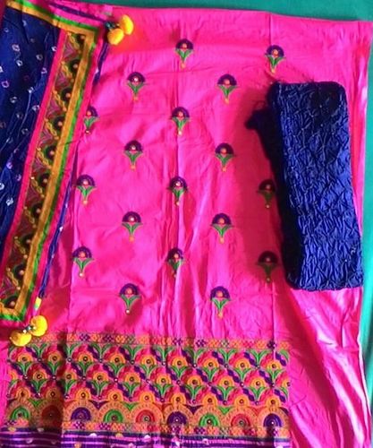 Phulkari Bandhej Dress Material