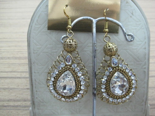 Earrings traditional in oxidised gold
