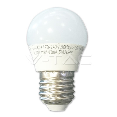 LED Bulb - Plastic Metal, 50x50x60mm, 6500K, 6W, E14 Base | Energy Efficient, Long Lifespan, Bright Light
