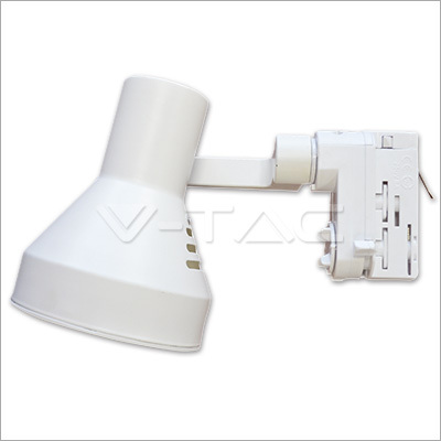 PAR30 Fitting 4 Core Track - Plastic, 150x100x50 mm, White | Easy Installation, Durable Design, Adjustable Aim
