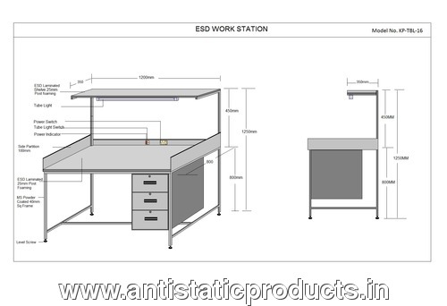 Customized ESD Workstation Table