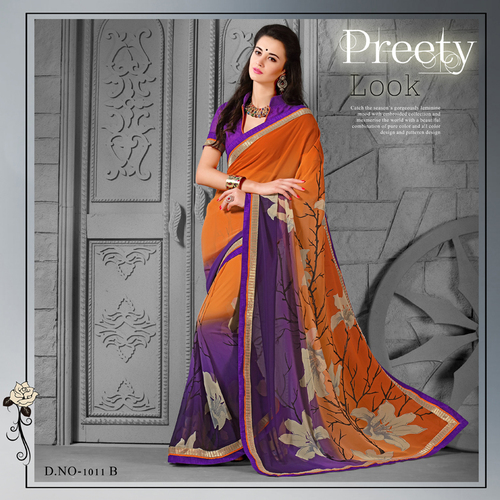 weightless styles embriodery saree catalog