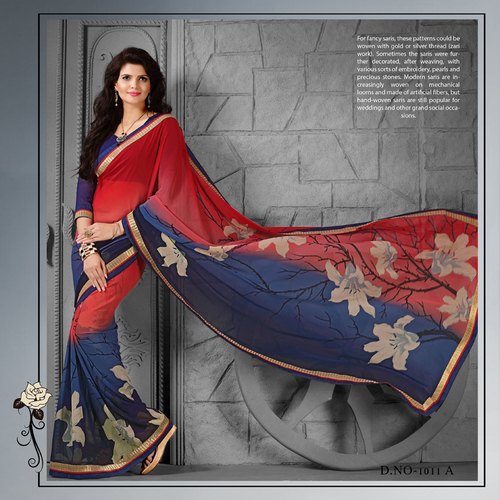 Weightless Readymade borders laces saree