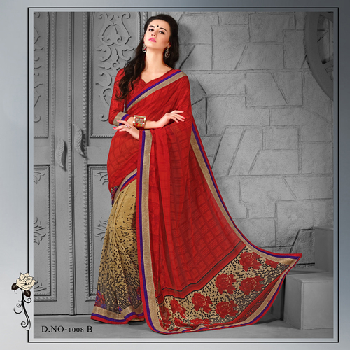 Weightless Readymade Borders Laces Sarees Maker - Georgette, Multiple Colors, Various Embroidery Styles | Elegant Designs, Stylish Look, Wholesale MOQ