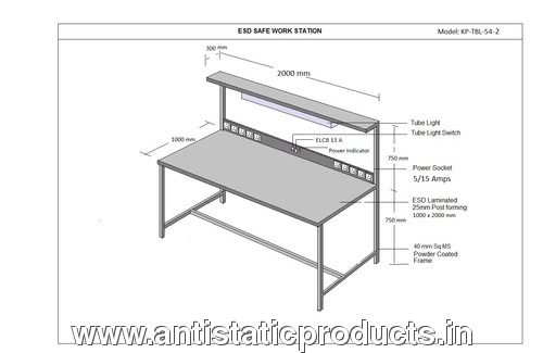 Simple ESD Workstation Table Drawing