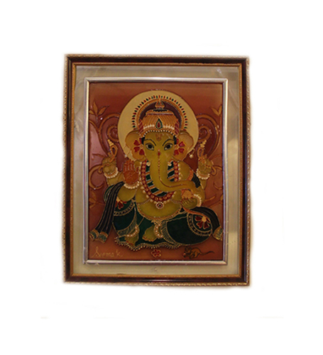 Ganesha Painting on Glass