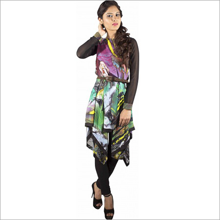 Abstract Print Long Kurti