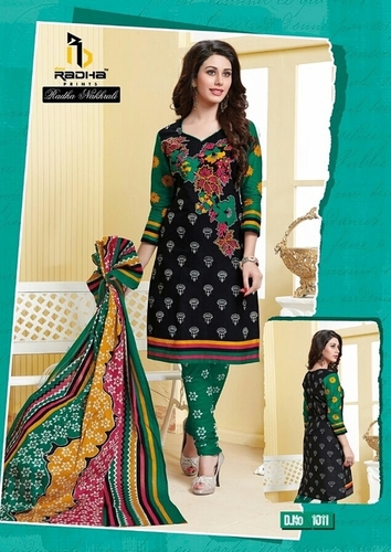 Black Cotton Dress Materials