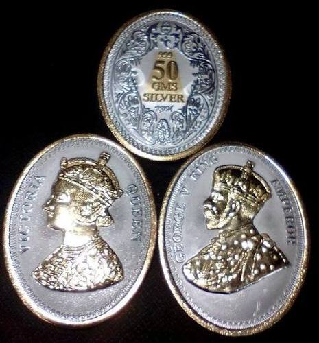 Victoria Queen Oval Shape Silver Coin