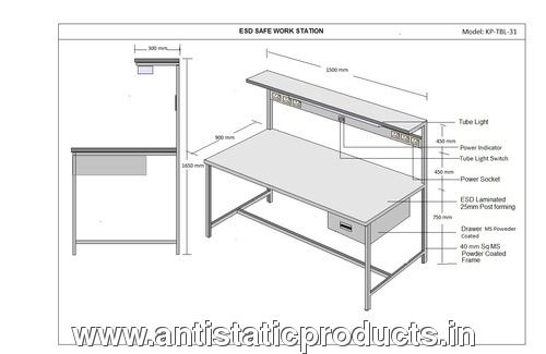 Kinetic Polymers ESD Work Station Table