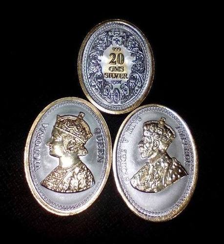 20 Gms Oval Shape Silver Coin