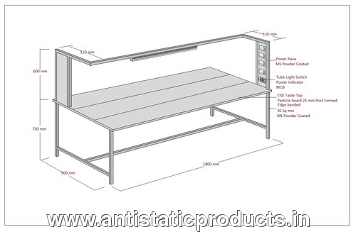Long Simple ESD Work Table