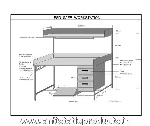 Professional Safe Esd Working Table - Application: Hospital