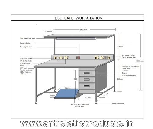 Safe Industrial ESD Work Station