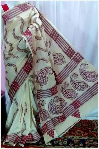 Tussar Silk Nakshi Kantha Saree