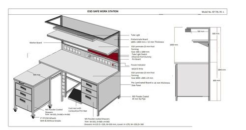 Industrial Safe ESD Work Station