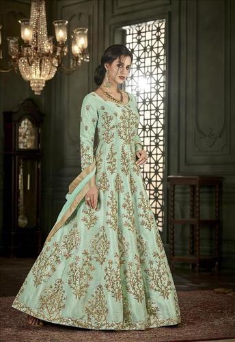 Multicolour Stylish Gown Style Anarkali Suits