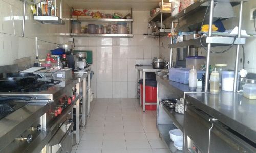 Ceiling Suspended double overhead shelf