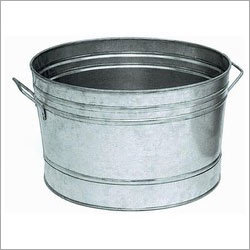 Round Galvanized Steel Planter Tub