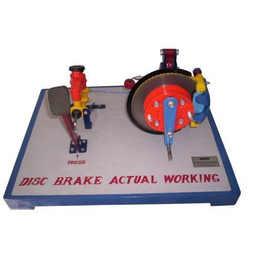 Disc Brake Actual Working - Metal, Plastic, 30x20x10 cm, Red | Visual Learning, Practical Demonstration, Easy Operation, Durable Model