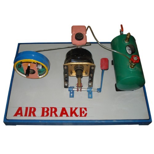 Air Brake (Actual Working) - Metal, Plastic 20x30 cm, 1L Air Tank | Air Pressure, Brake Control, Safety System, Educational Tool