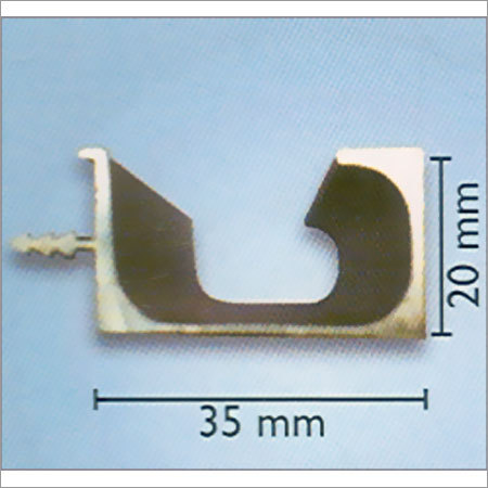 G-Section Profile Alluminium SS Brush CP Black Glass