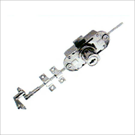 Rotating Bar Lock With Rod - Metal, Customizable Rod Length, Chrome Finish | Secure Locking, Smooth Rotation, Easy Installation, Reliable Mechanism