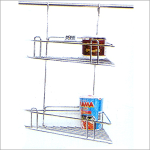 Hanging Double Corner - Stainless Steel, Multi-Tiered, Polished Finish | Space Saving, Easy Install, Durable, Strong Storage