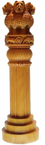 Wooden Ashoka Pillar Handicraft