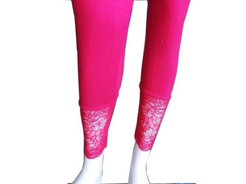 leggings with fency lace
