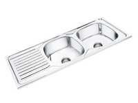 Double Bowl Sink with Drainboard