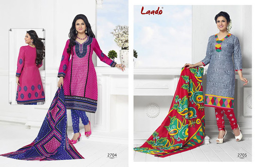 Cotton Printed Chudidar Dress Material