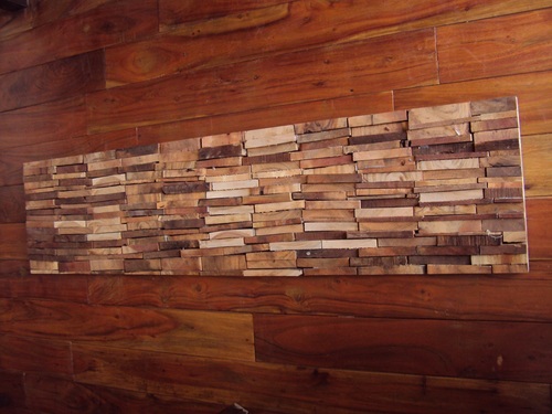 Brick Wall Panels In Wood Size: 160X 900 X 16 Mm