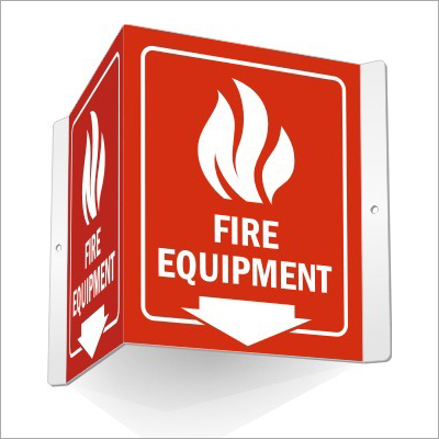 Fire Equipment Sign - Foam Board, White Color | Durable Weather-Resistant Signal for Fire Extinguisher Location in Hospitals, Malls