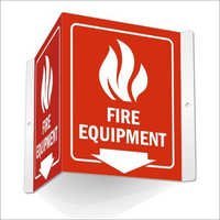 Fire Equipment Sign - Foam Board, White Color | Durable Weather-resistant Signal For Fire Extinguisher Location In Hospitals, Malls