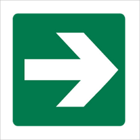 Directional Sign - Plastic Material , Green and White Color, Automatic Functionality, Vibrant Printing with Attention-Capturing Design