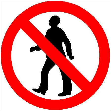 Safety Sign - Plastic Material, Customized Sizes Available | Strong Adhesion, Attractive Red and Black Colors for Safety Marking