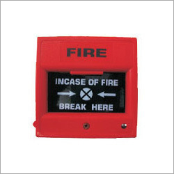 Manual Call Point Fire Alarm - Plastic Material, Wall Mounted Design, Red and Black Color | Easy to Operate, Low Maintenance, Sturdy Performance