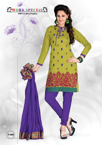 Embroidered Cotton Dress Material