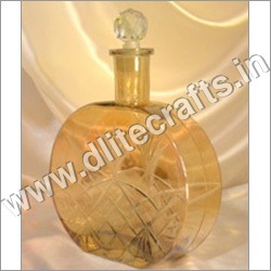 Yellow Luster Glass Bottle
