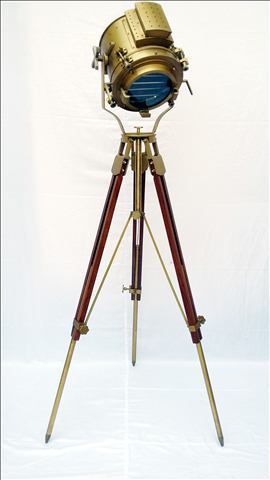 Searchlight Wooden Tripod Floor Lamp