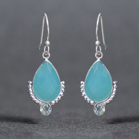 Sterling Silver Gemstone Earring