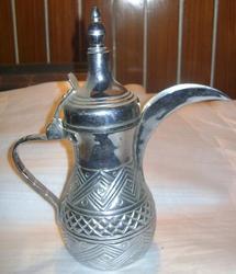 Dallah - Stainless Steel, 12 Inch Height, 1 Liter Capacity | Elegant Design, Durable Material, Metal Handle