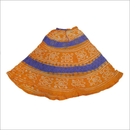 Cotton Bandhej Skirt