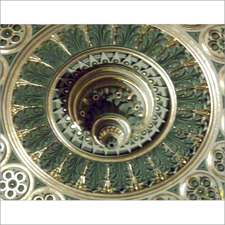 Gold Gilding in Dome over Entrance Lobby
