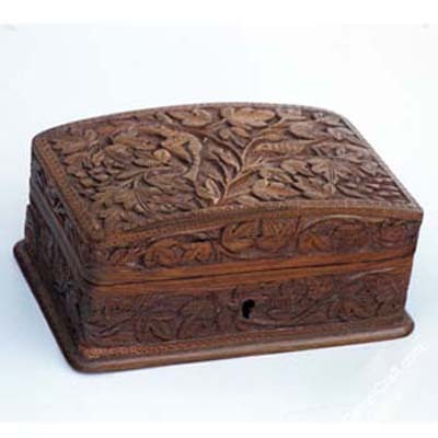 Antique stylish wooden boxes