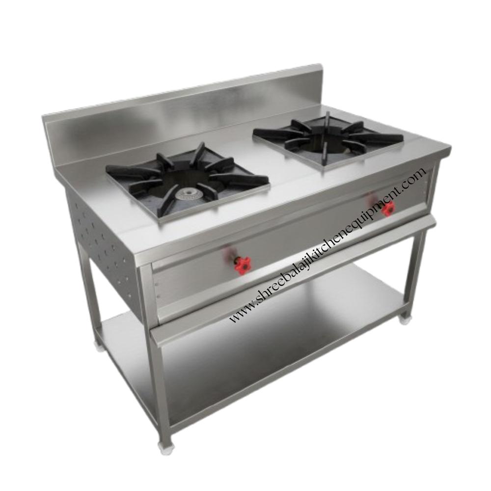 Two Burner Indian Gas Range Height: 30 Inch (In)
