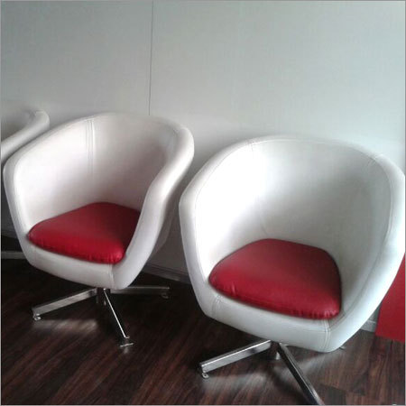Two Seater White Leather Sofa