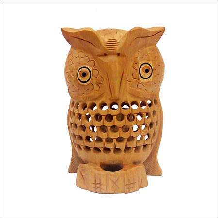 Wooden Owl Statue